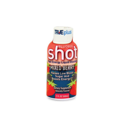 TruePlus Glucose Shot Liquid Mixed Berry Burst 2oz.